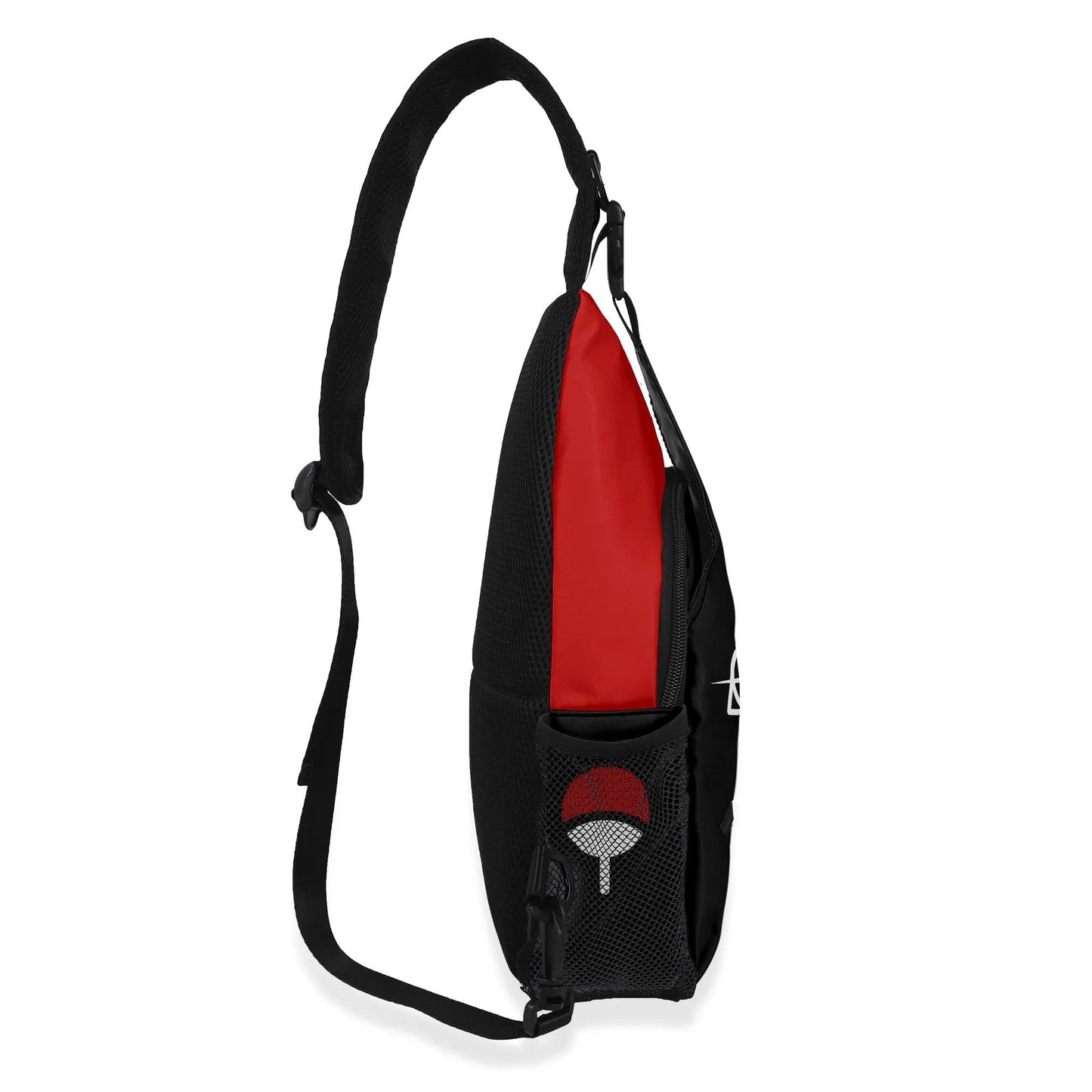 Red Cloud Chest Crossbody Bag with Adjustable Strap