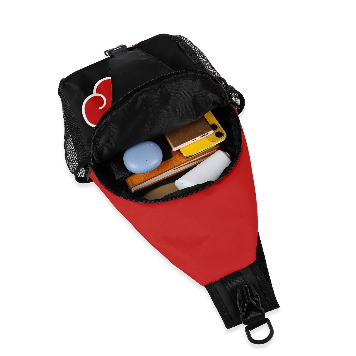 Red Cloud Chest Crossbody Bag with Adjustable Strap
