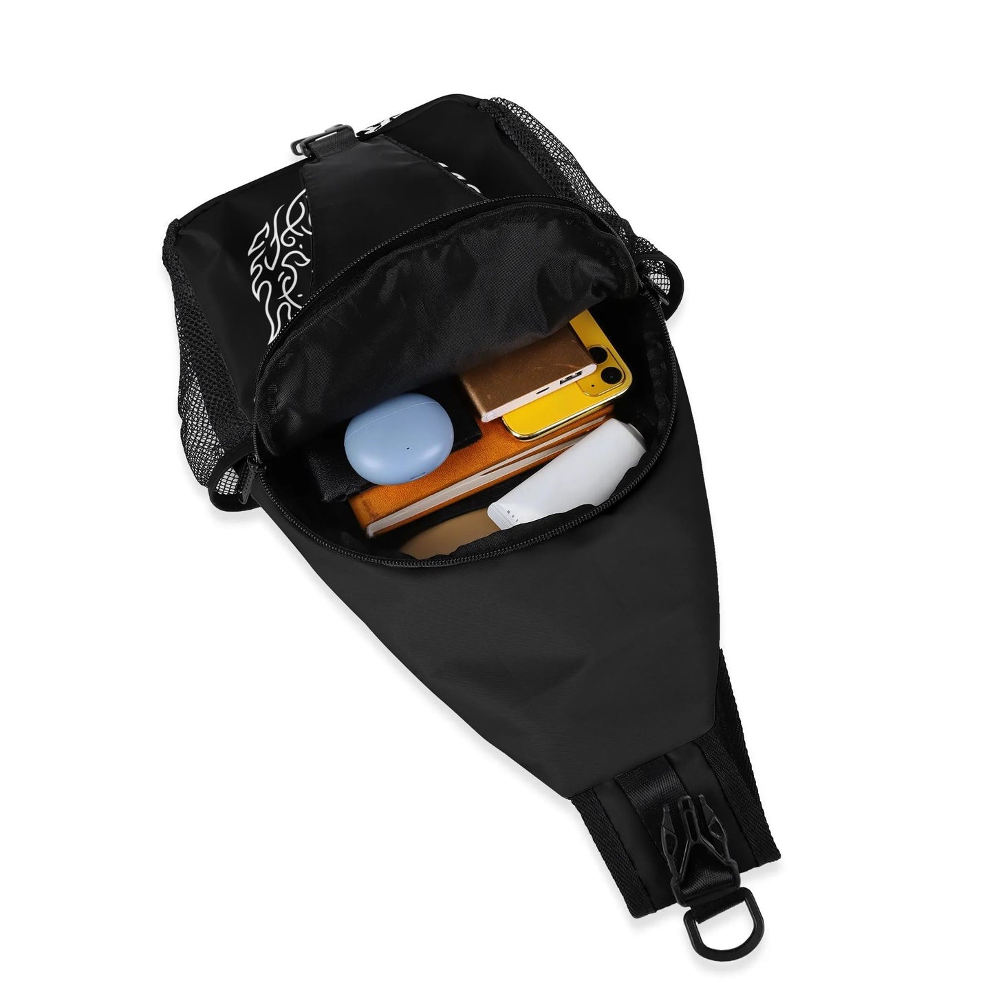 Hellfire Chest Crossbody Bag with Adjustable Strap