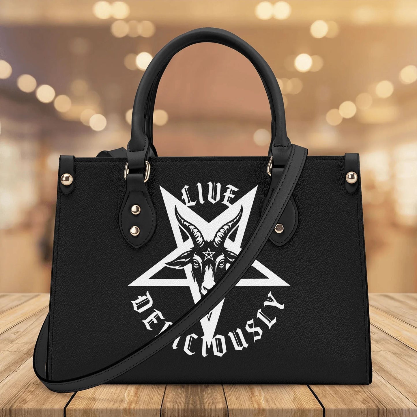 Live Deliciously Leather HandBag