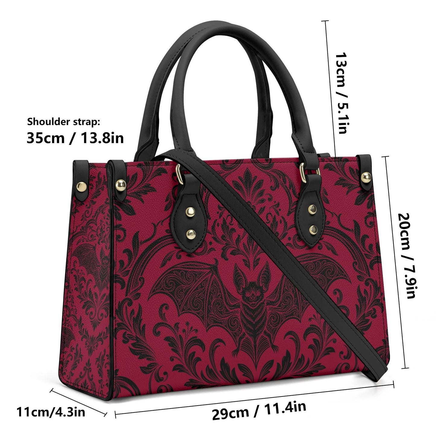 Damask Bat Leather HandBag