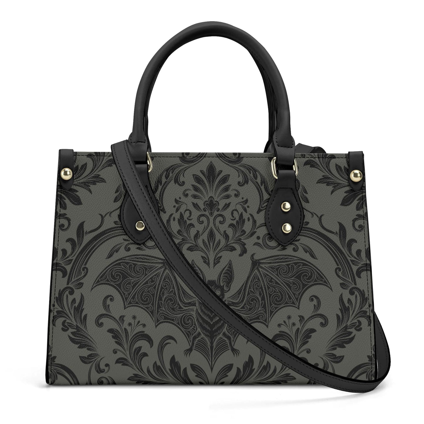 Damask Bat Leather HandBag