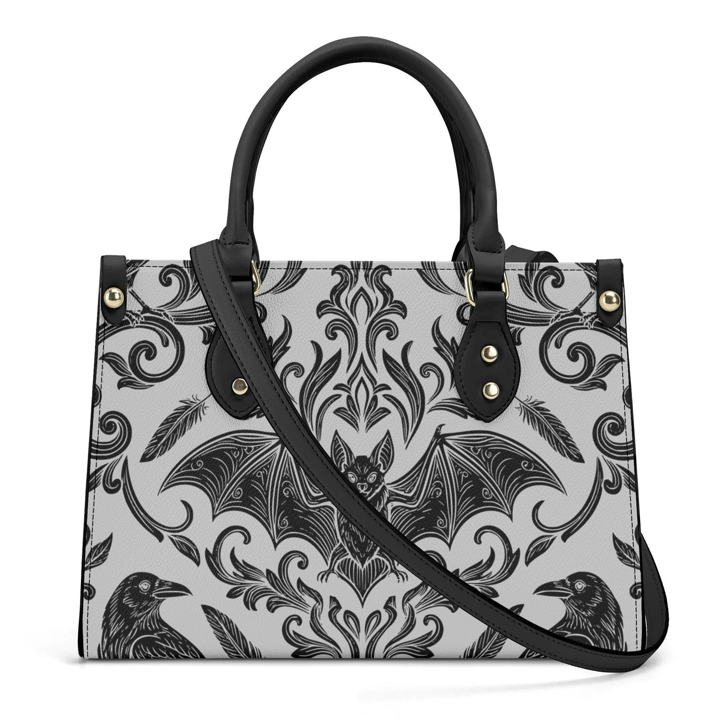 Damask Bat Leather HandBag