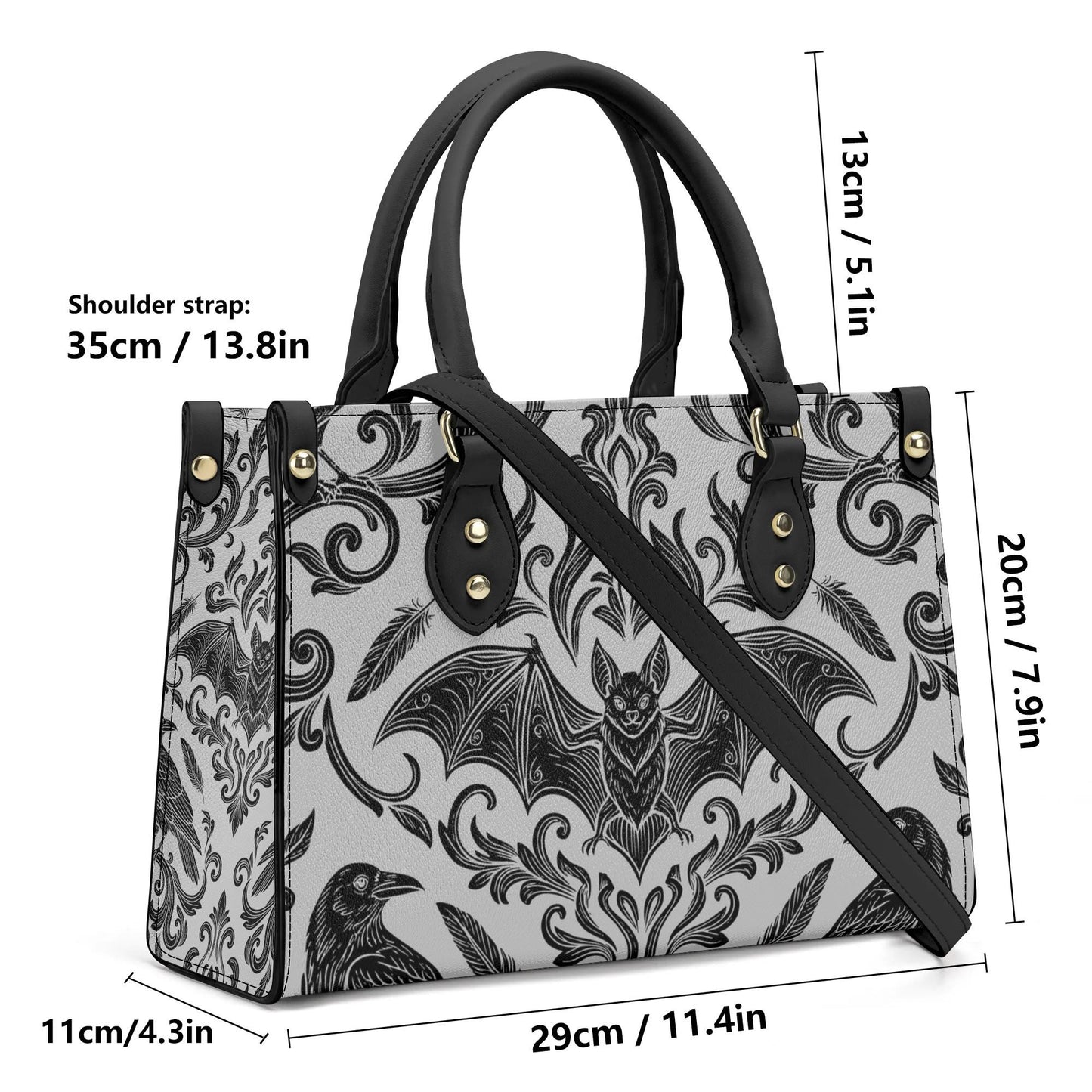Damask Bat Leather HandBag