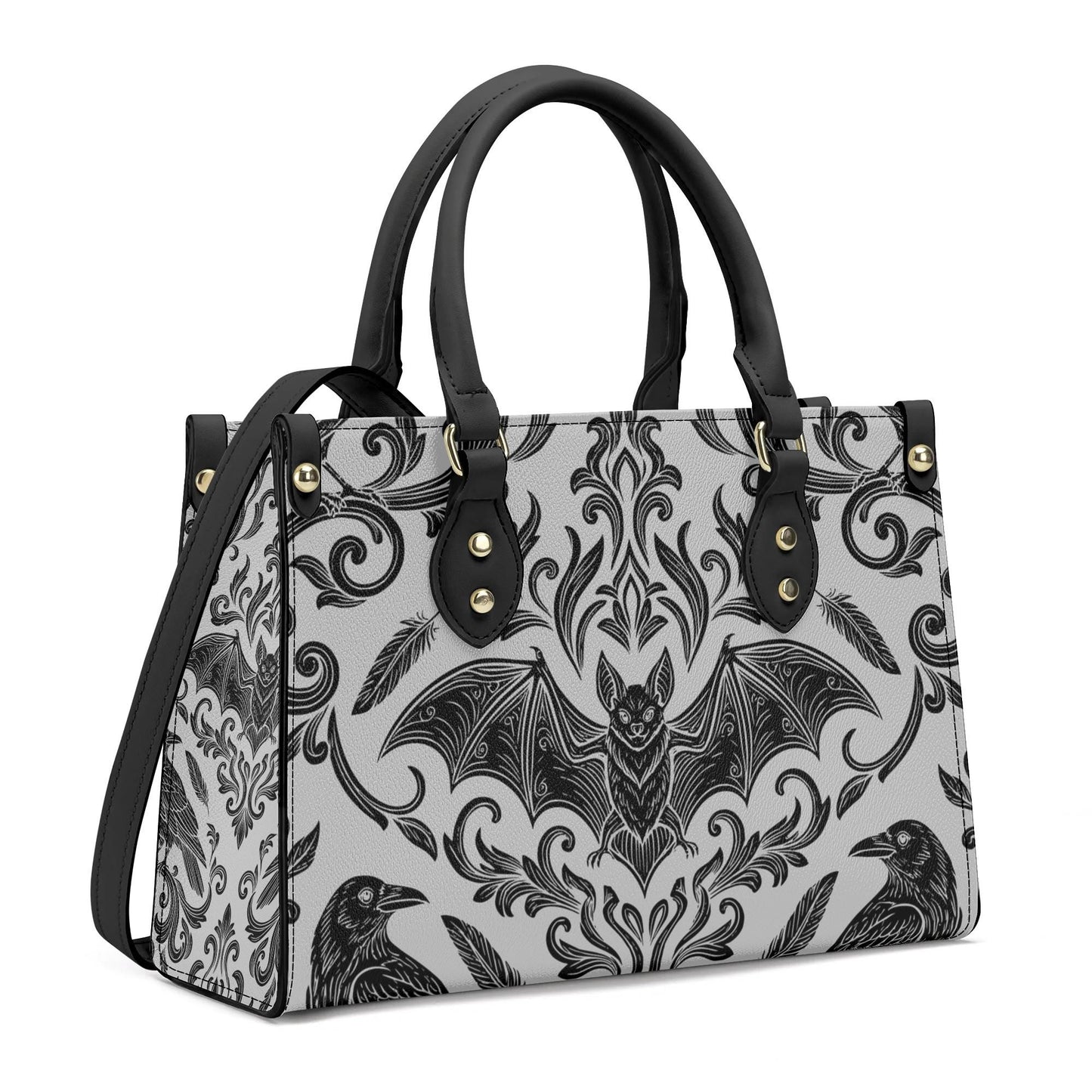 Damask Bat Leather HandBag