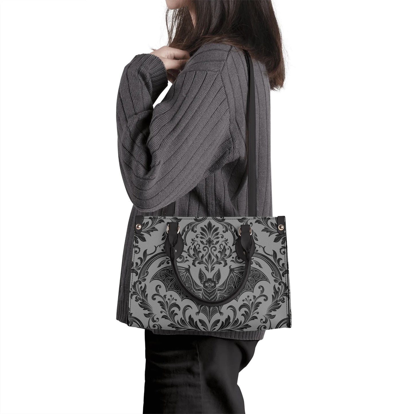 Damask Bat Leather HandBag