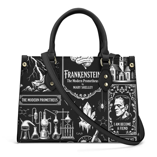 The Modern Prometheus - Bride of Frankenstein Leather HandBag