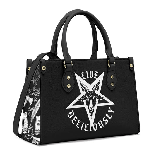 Live Deliciously Leather HandBag