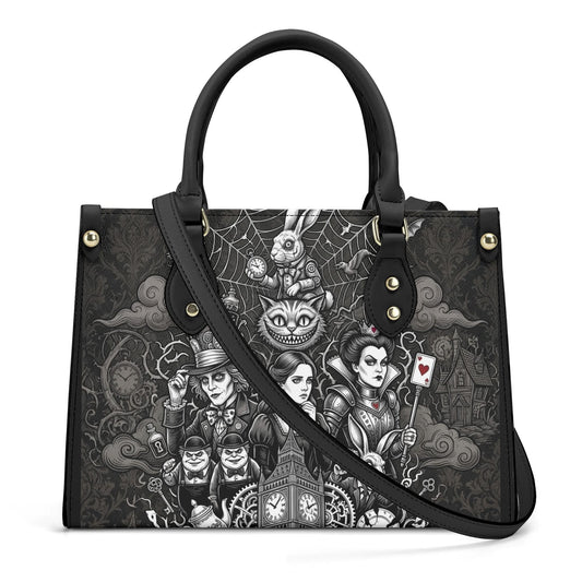 Gothic Alice Leather HandBag With Shoulder Strap