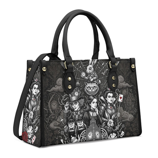 Gothic Alice Leather HandBag With Shoulder Strap