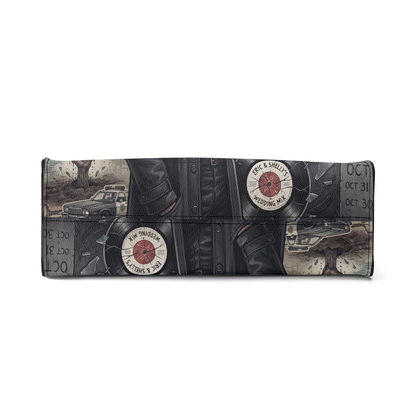 The Crow Print Leather HandBag
