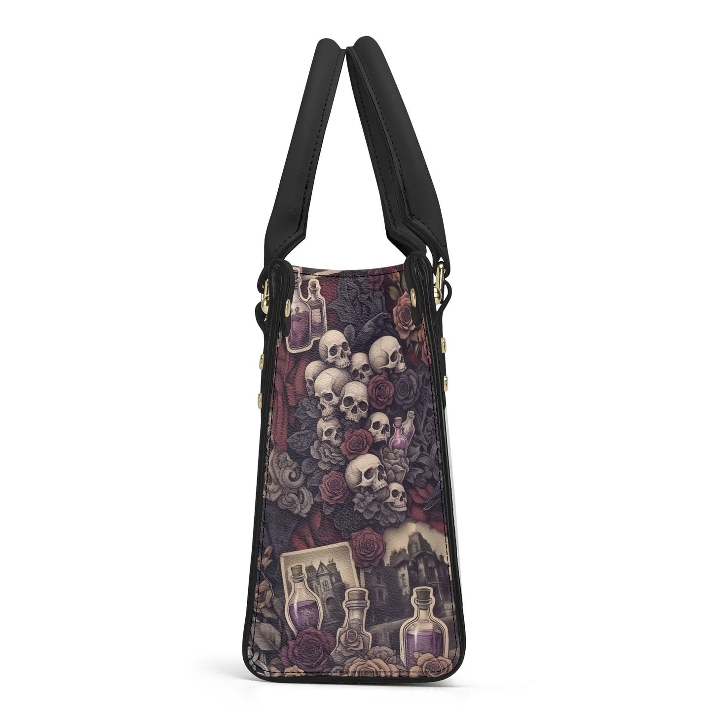 Gothic Queens - Horror Queens Print Leather HandBag