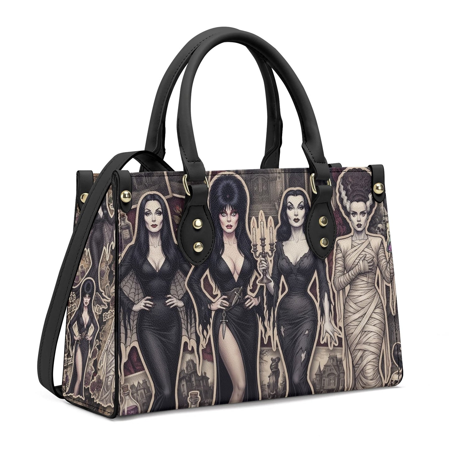 Ghoul Friends - Horror Girls Leather Handbag with Shoulder Strap