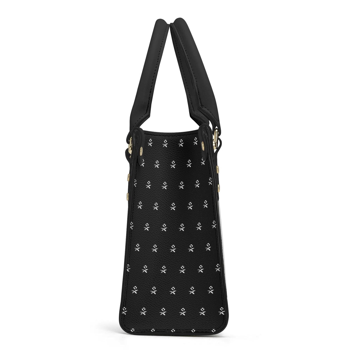 Wednesday | Dahlia Flower Leather Handbag with Shoulder Strap