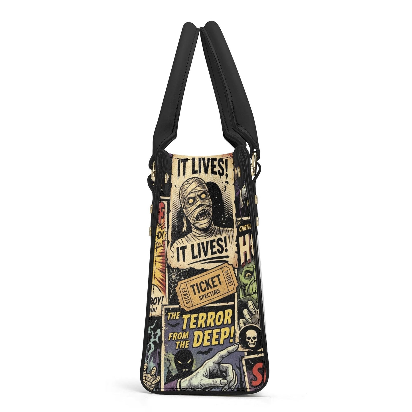 Horror Montage | Monsters Leather Handbag
