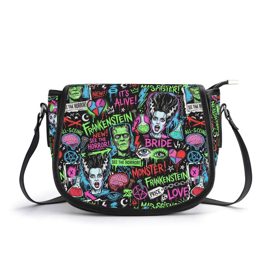 The Bride & Frankenstein | Monsters | Top-grain Leather Saddle Bag