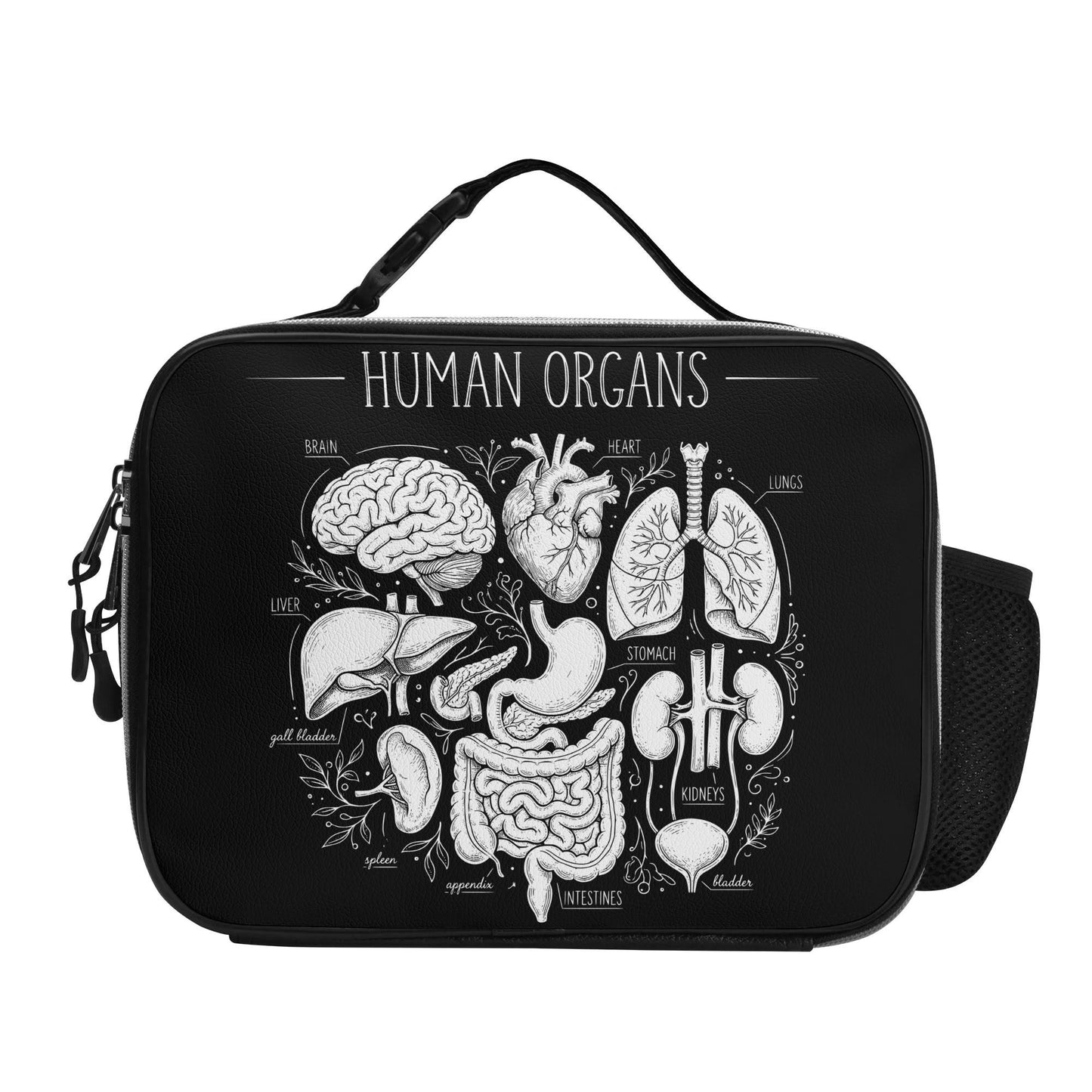 Human Organs Detachable Leather Gothic Lunch Bag