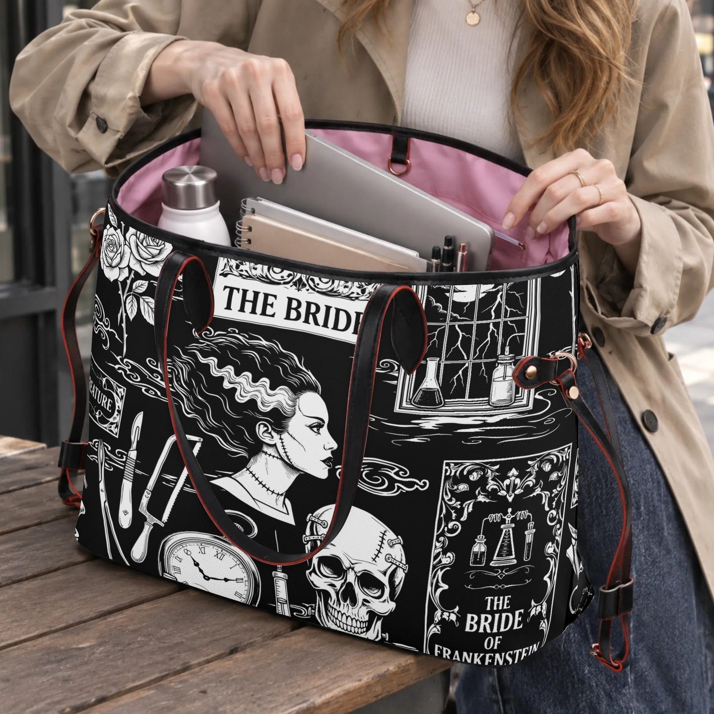 The Modern Prometheus Carryall Monogram Tote Bag with Zipper Makeup Bag
