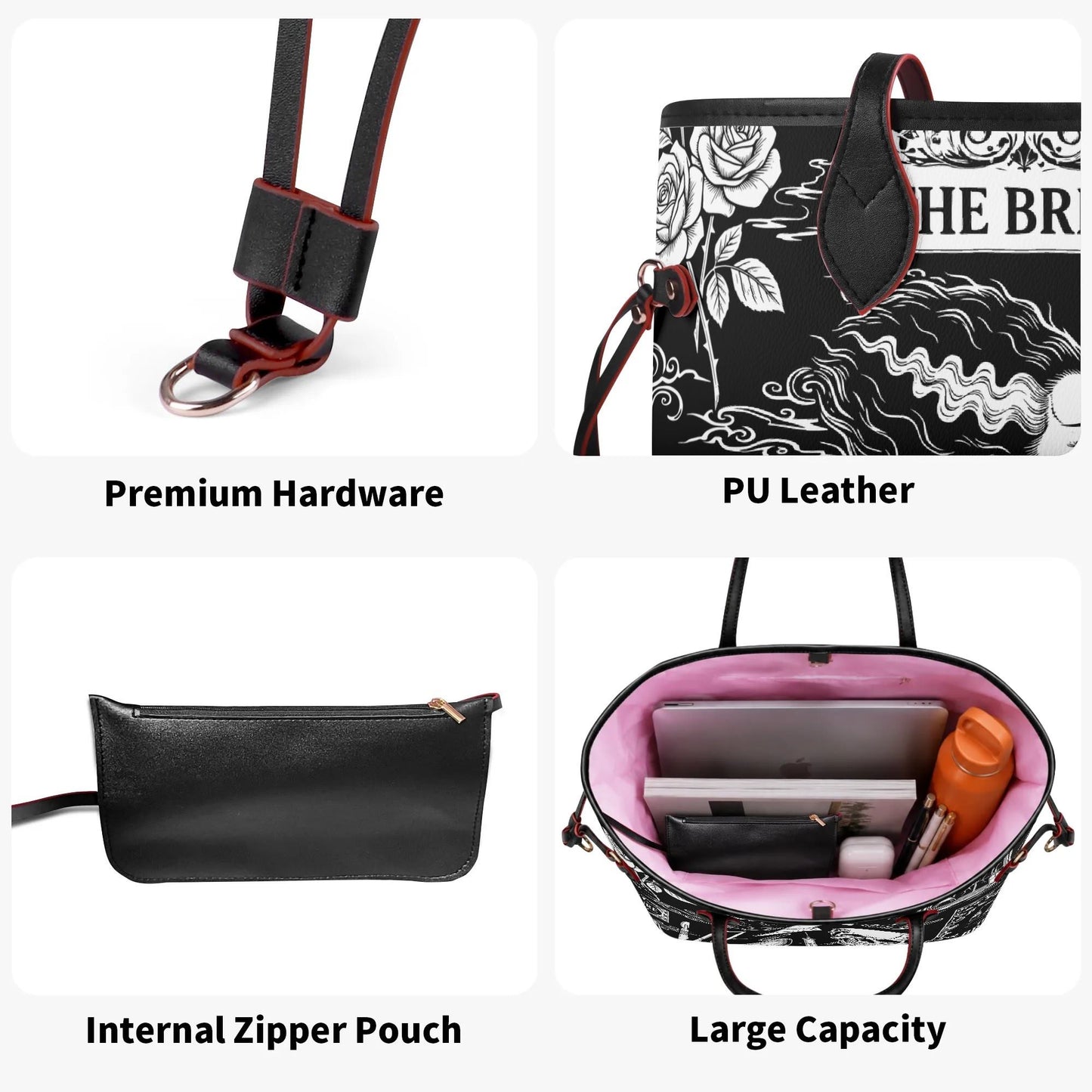 The Modern Prometheus Carryall Monogram Tote Bag with Zipper Makeup Bag