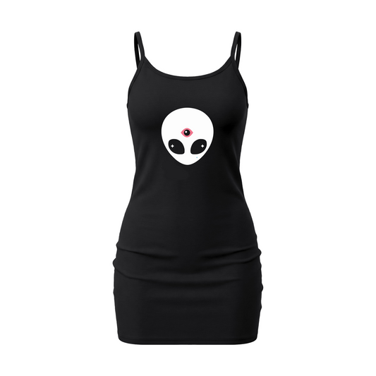 Space Babe Solid Tight Sleeveless Dress