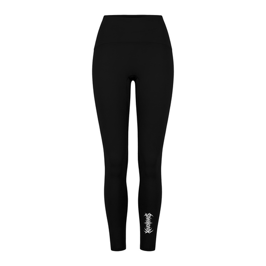 Neo-Noir High-Waisted Ankle Length Yoga Leggings