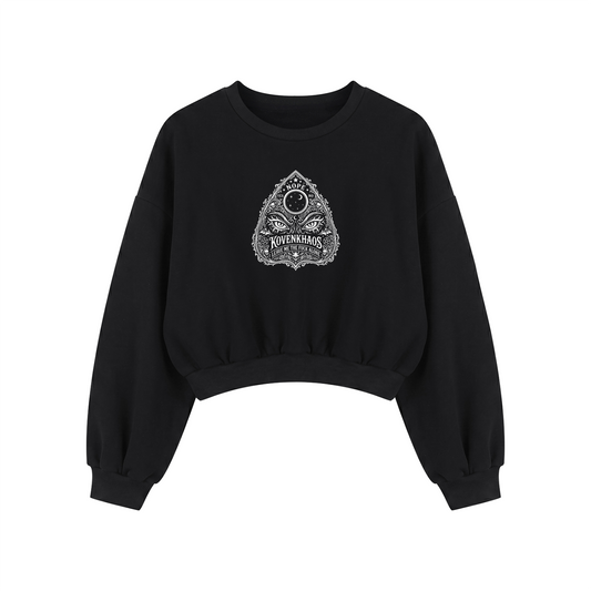 Nope: Leave Me Alone Planchette Boxy Cropped Crewneck Sweatshirt