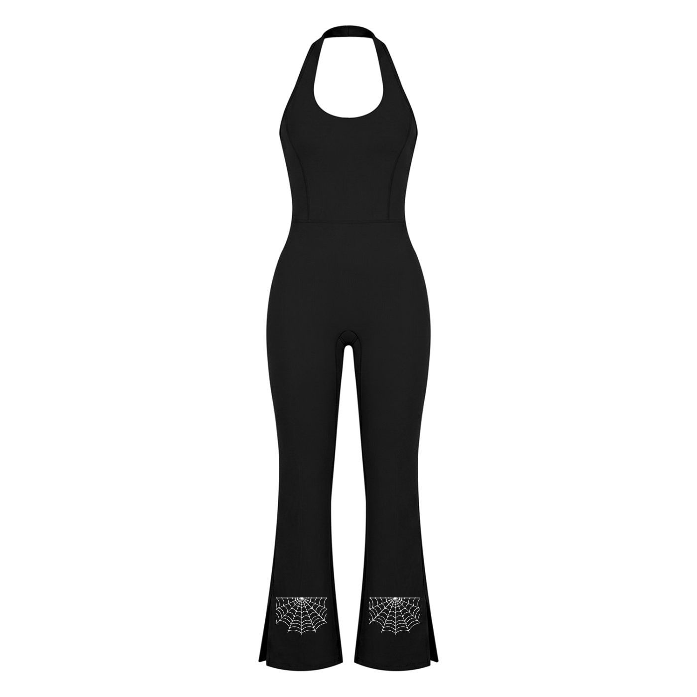 Cobwebs Halter Flared Jumpsuit