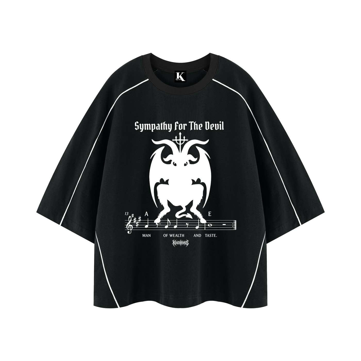 Sympathy For the Devil Unisex Heavyweight Boxy Piping Shirt