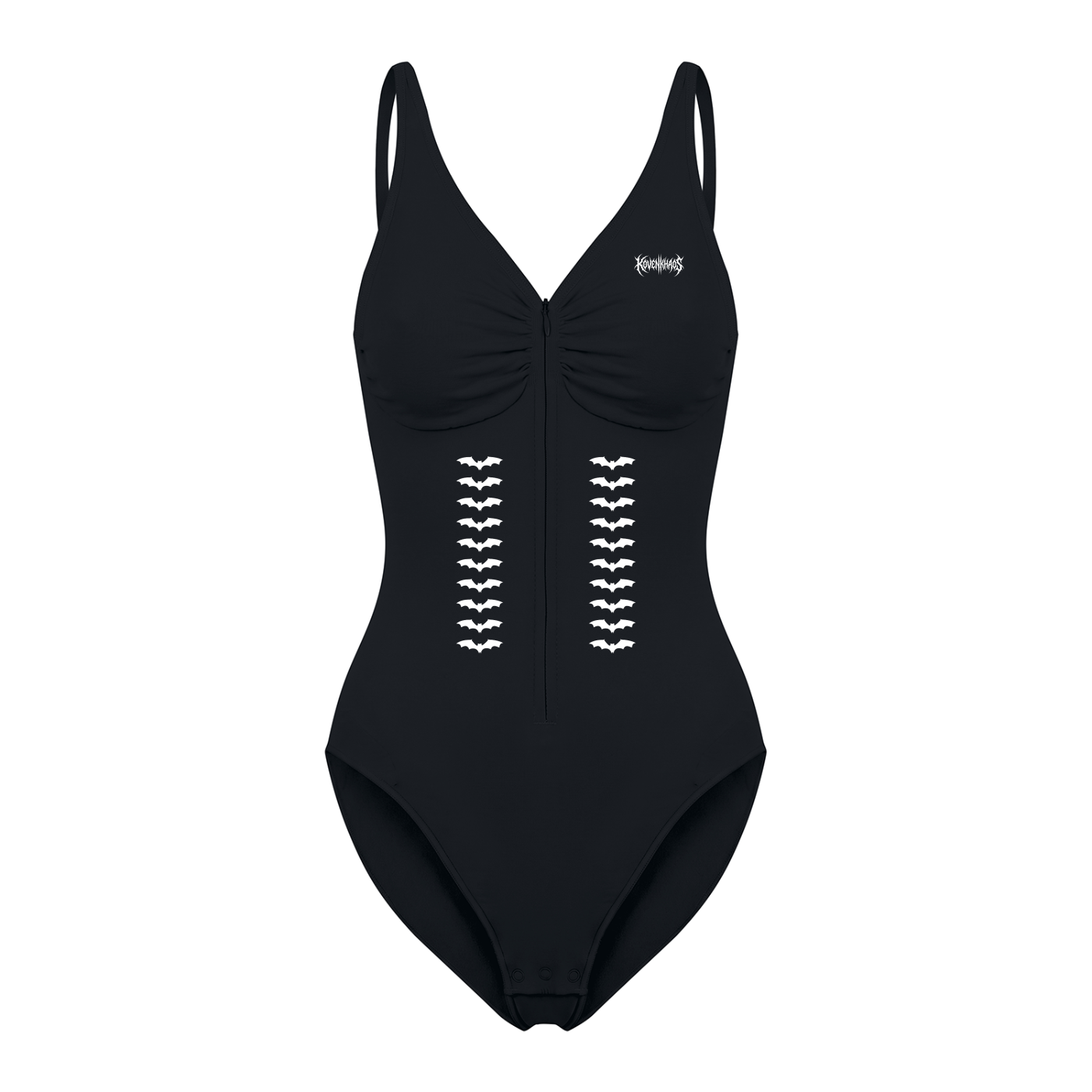 Tzinacan Full-Zip Ruched Bodysuit