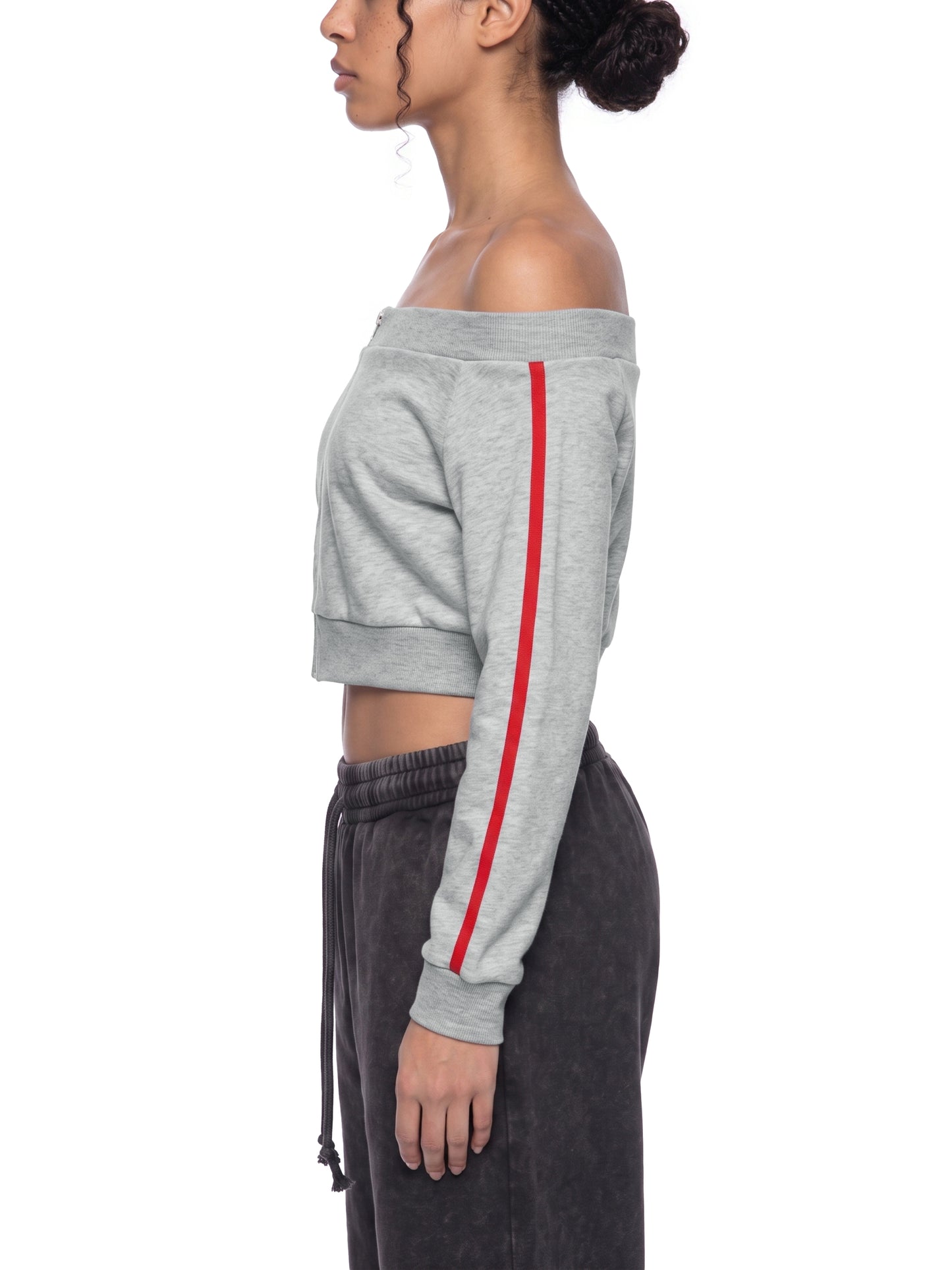 Bullets over Baghdad Off-Shoulder Full Zip Hoodie