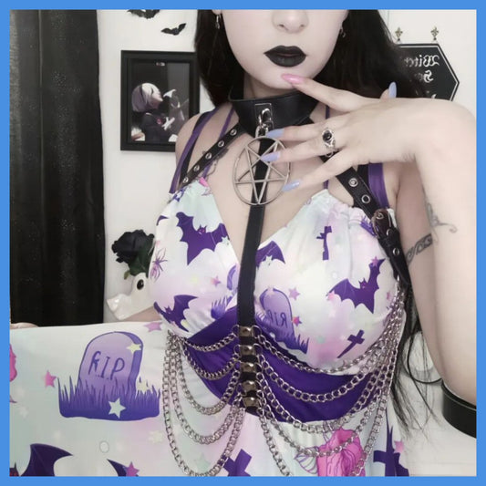 Pastel Goth Sleeveless Dress
