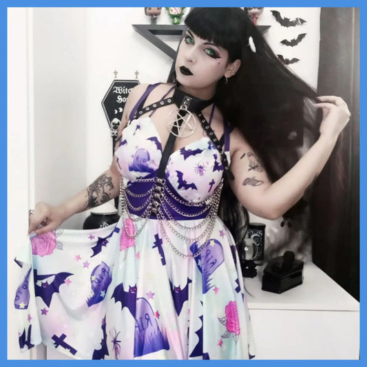 Pastel Goth Sleeveless Dress
