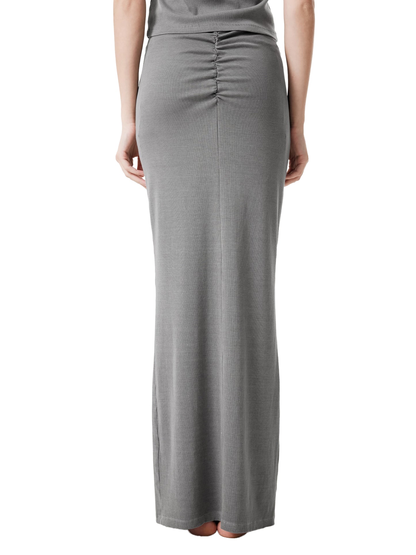 Twin Serpents Dyed Washed Drawstring Maxi Skirt