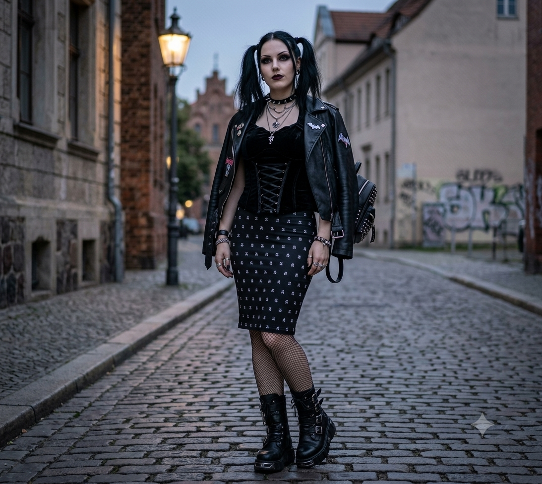 Black Dahlia Flower Fitted Dress