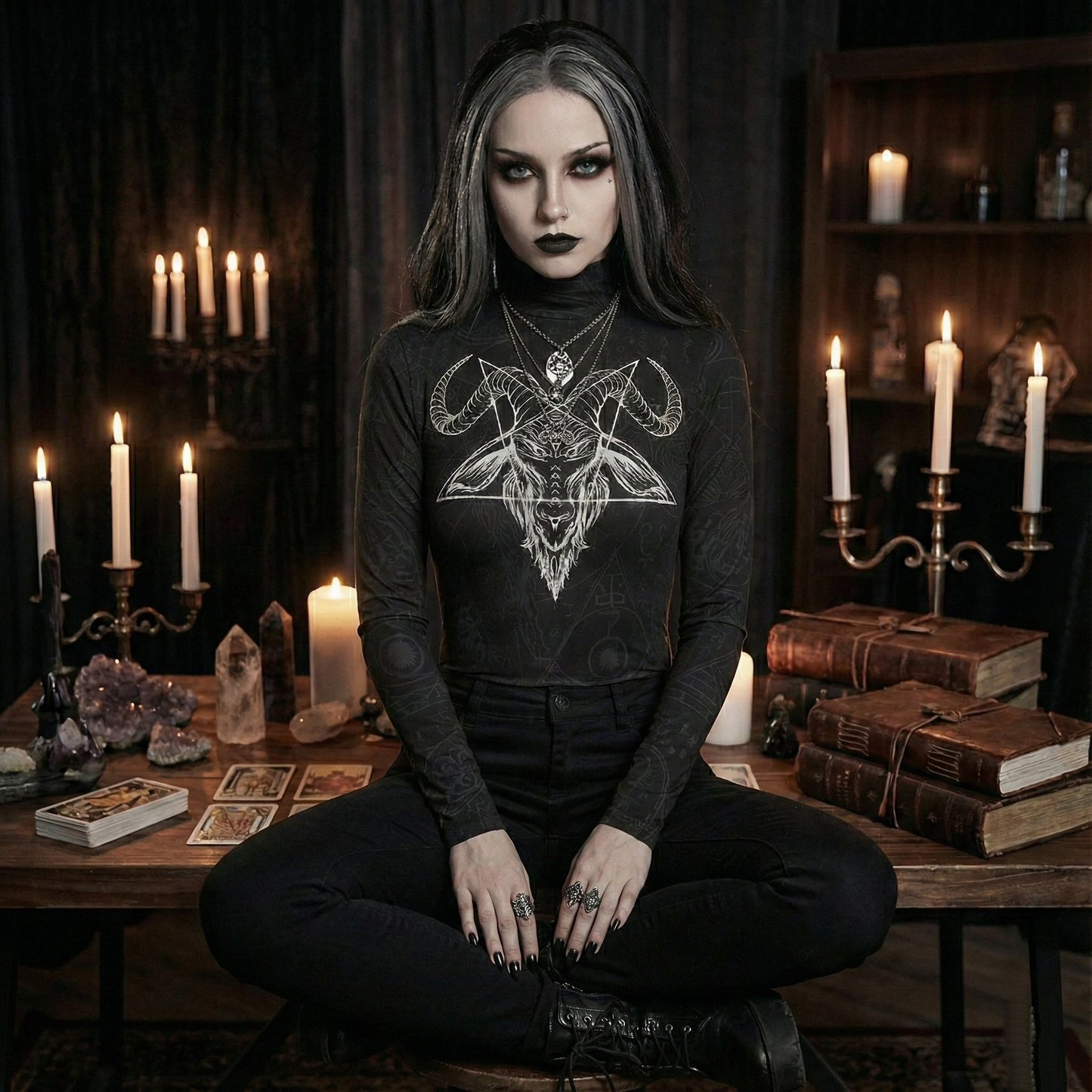 Baphomet Long Sleeve Bodysuit