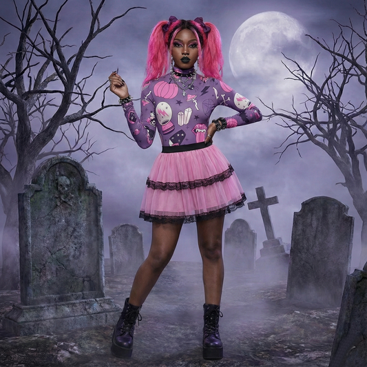 Pastel Spooky Long Sleeve Bodysuit