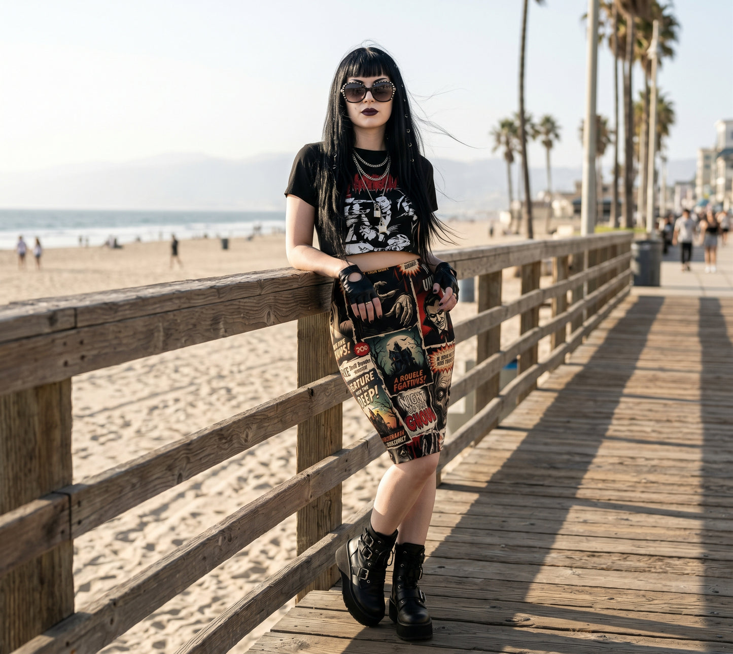 Double Feature | Monsters Fitted Dress
