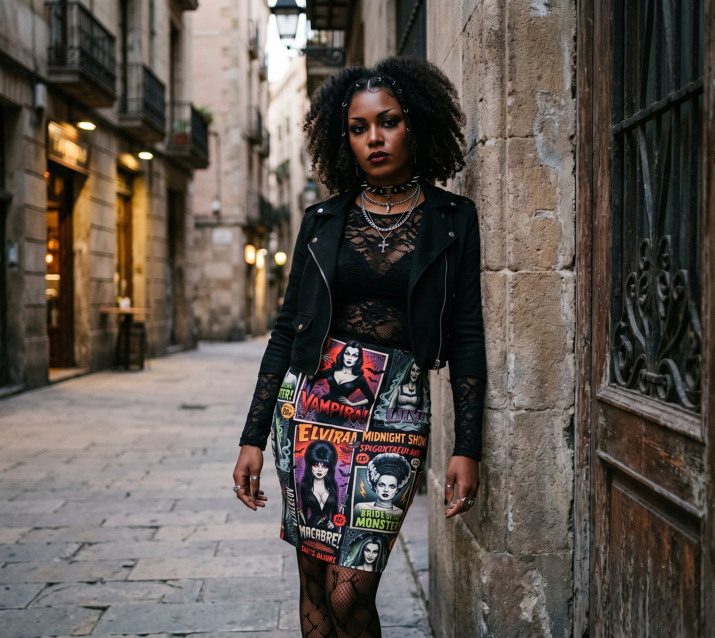 Halloween Queens | Ladies of the Night Fitted Dress