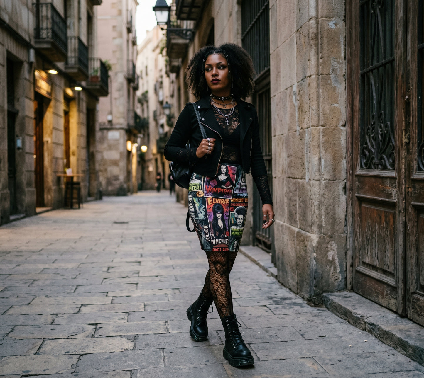 Halloween Queens | Ladies of the Night Fitted Dress