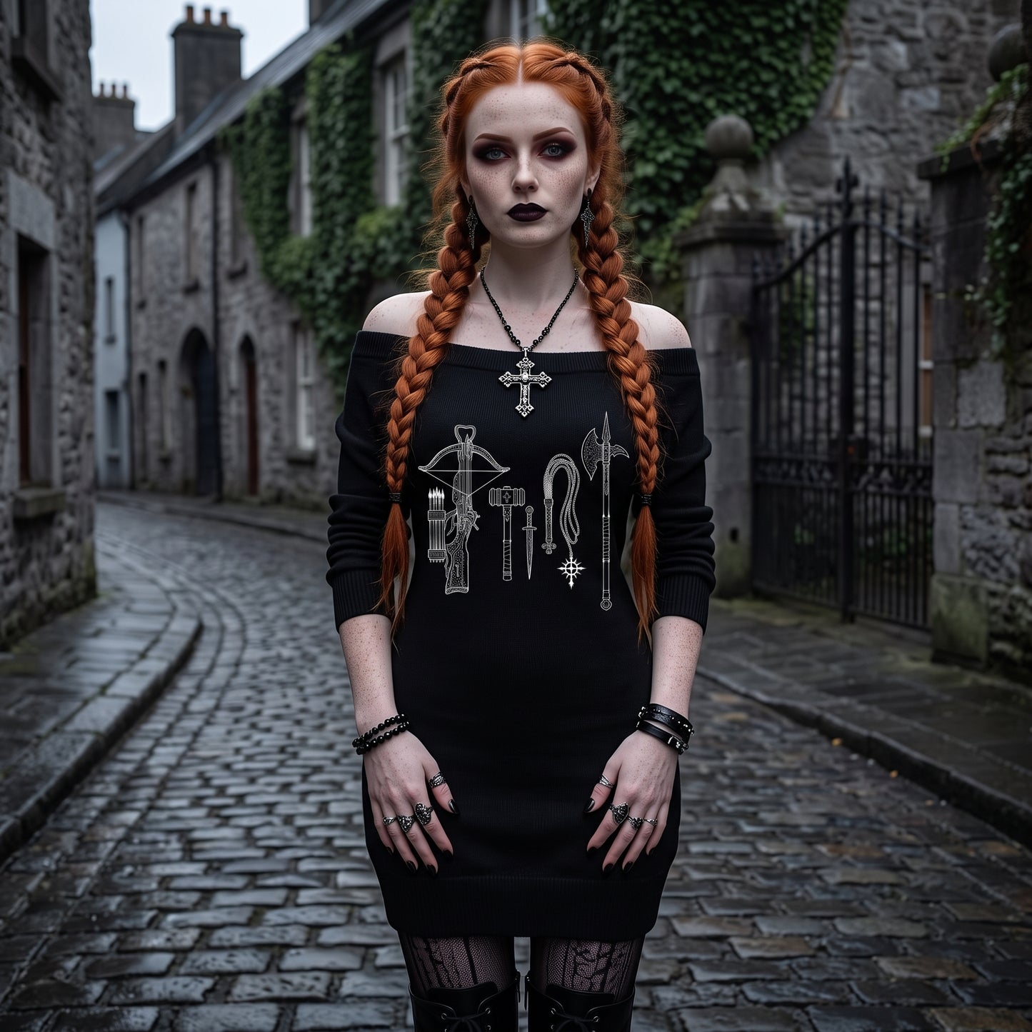 Van Helsing Off-the-Shoulder Dress
