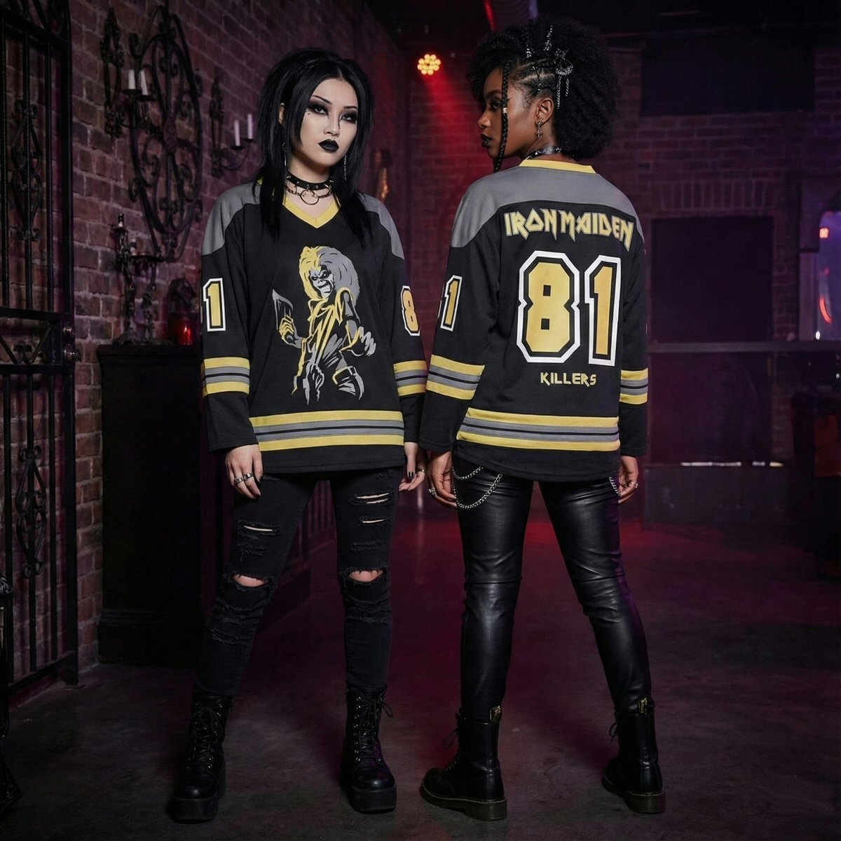 Iron Maiden Unisex V-neck Hockey Jersey