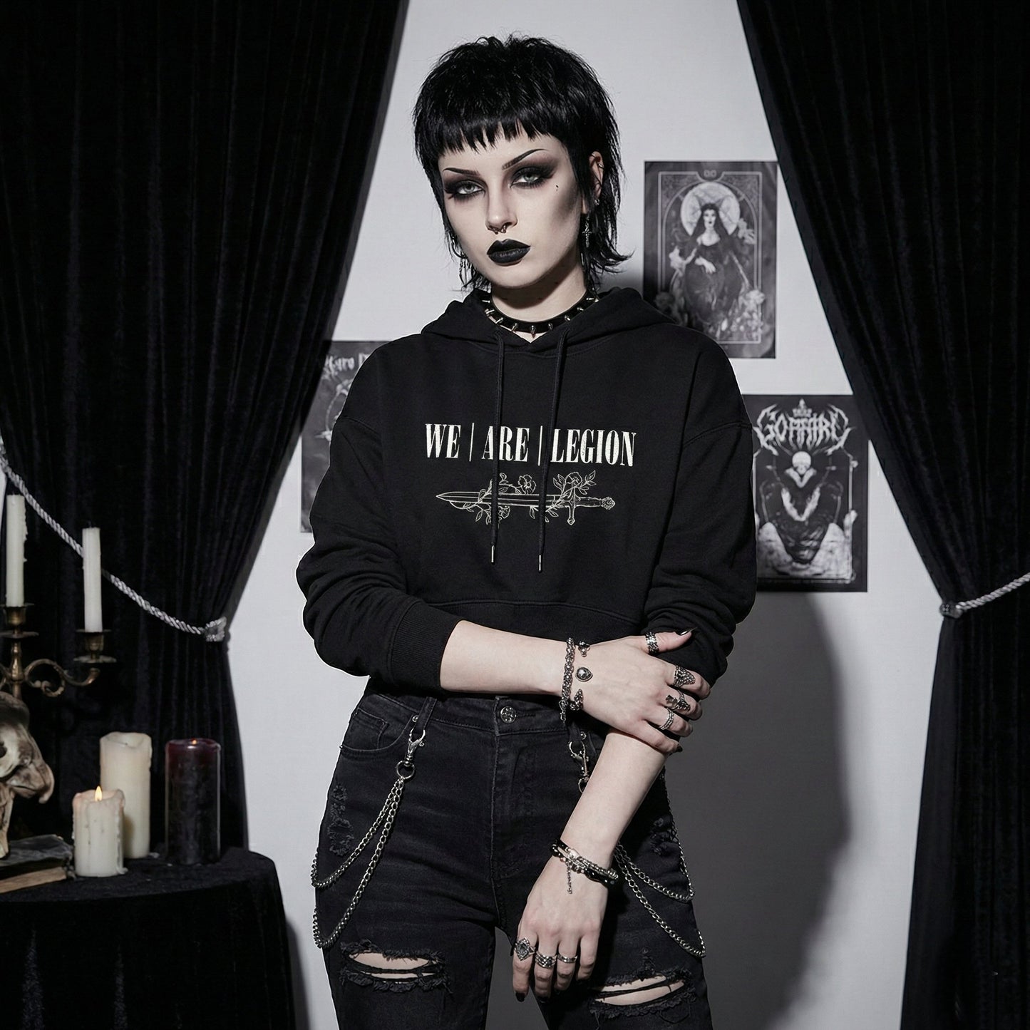 Cloak & Dagger Essential Cropped Hoodie
