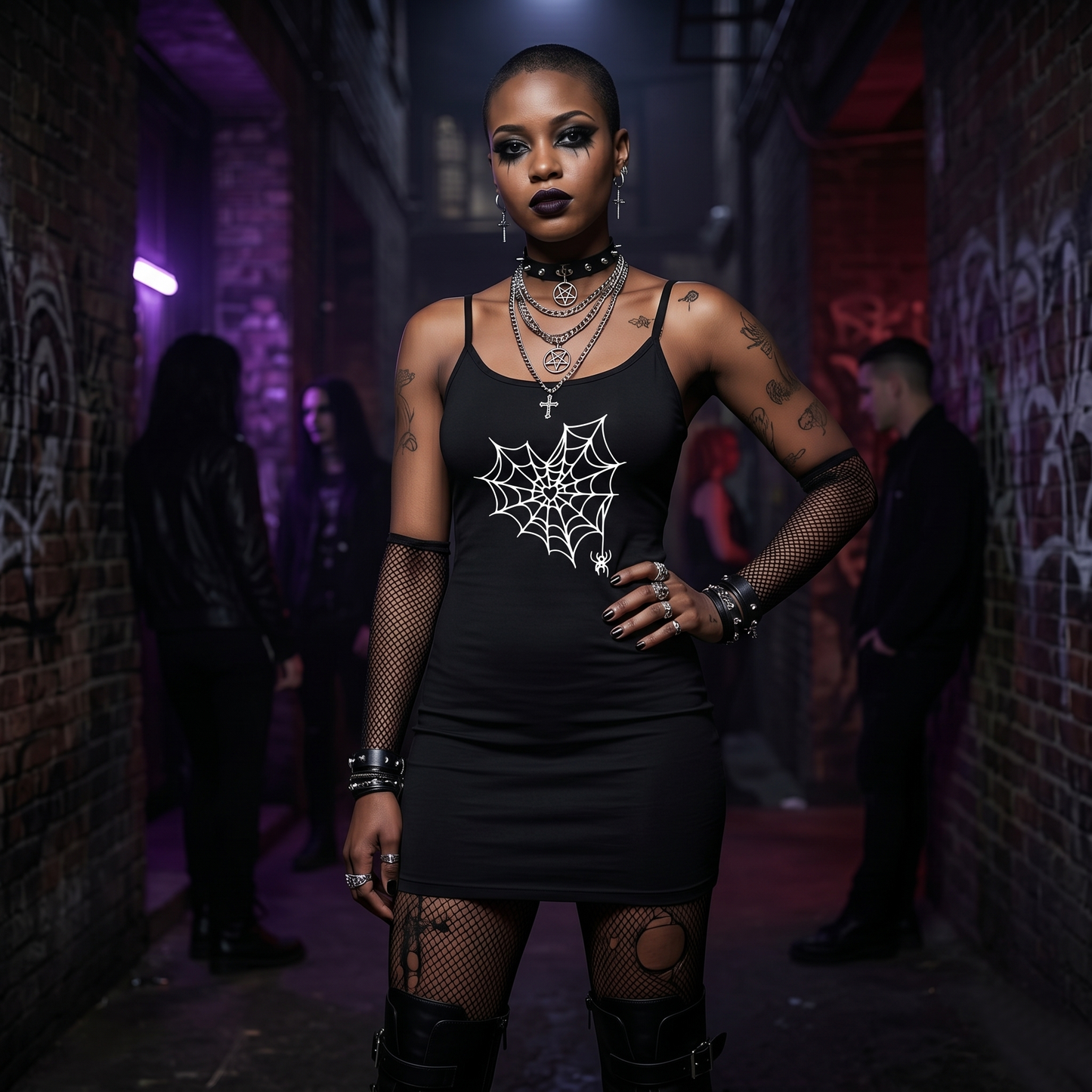 Arachne Solid Tight Sleeveless Dress