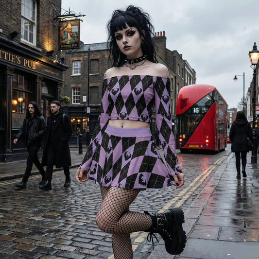 Verona Off-shoulder Top And Skirt Set