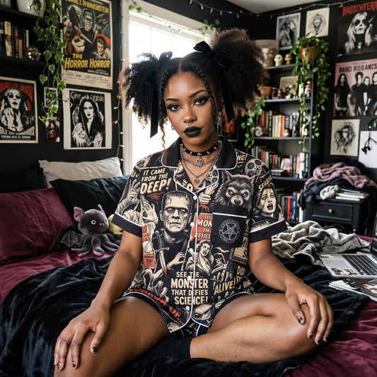 Horror Montage 2-Piece Pajama Set