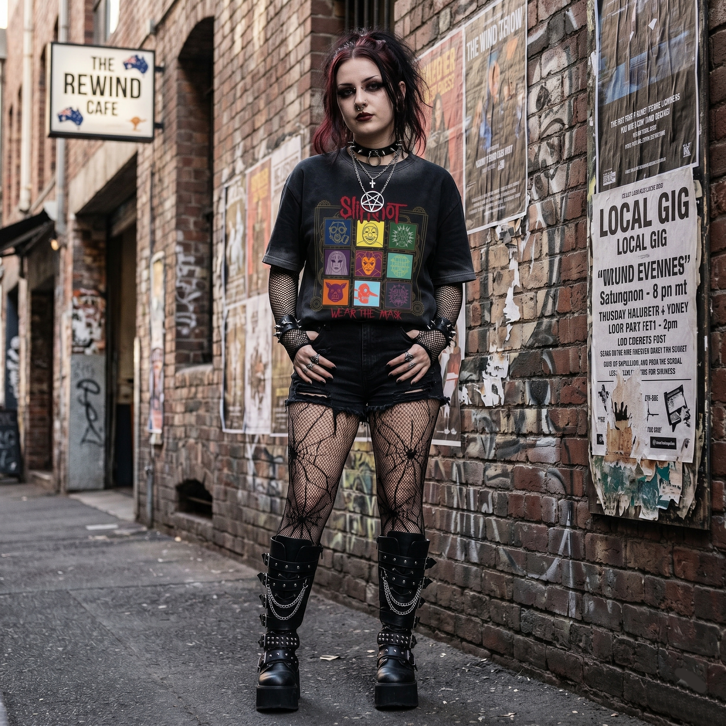 Slipknot Unisex Boxy Sunfade Vintage Wash T-Shirt