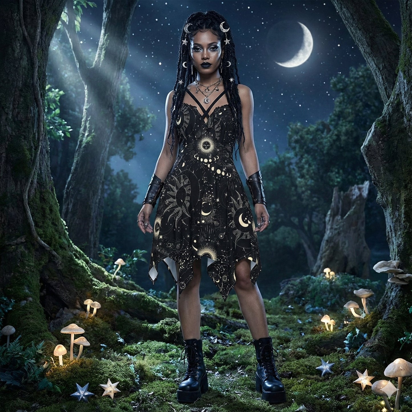 Stardust Sleeveless Slip Dress