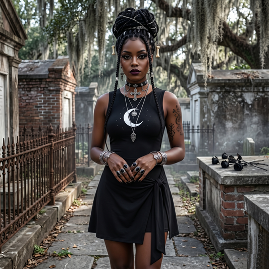 Moonlight Sonata A-Line Sleeveless Dress