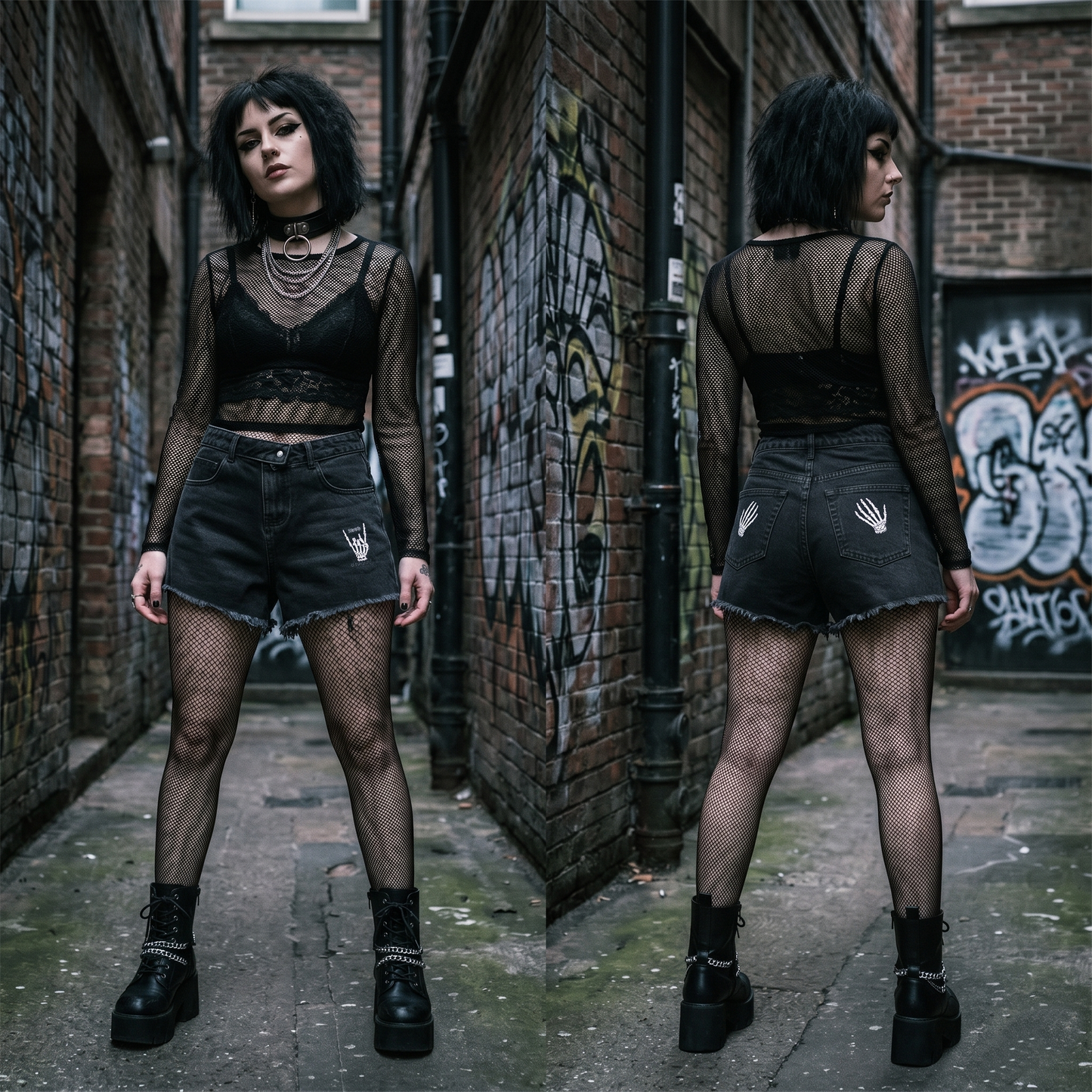 Dead and Loving It Vintage Wash High Rise Denim Shorts