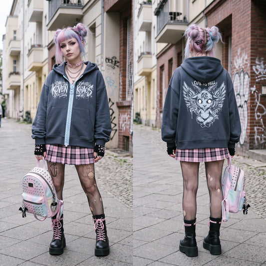 Cute As Hell Unisex Oversized Chunky-Zip Boxy Hoodie